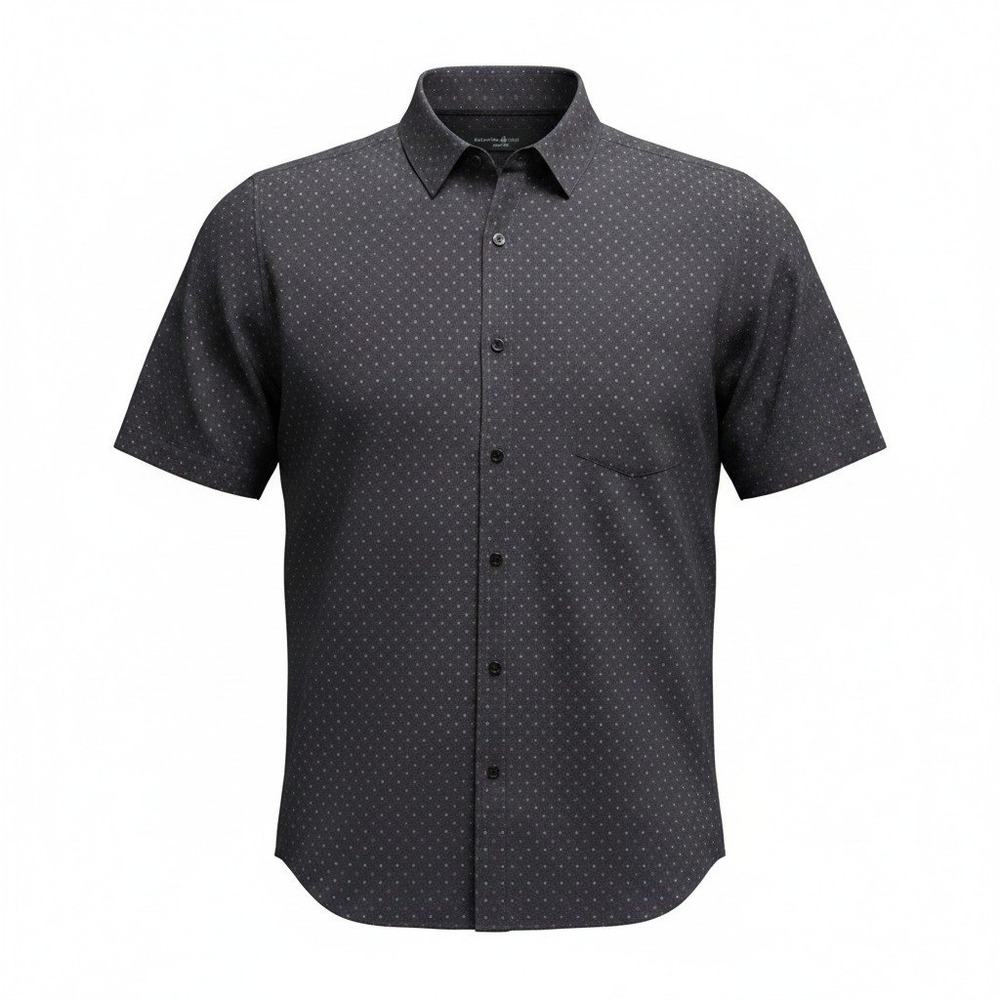 Beverly Hills Polo Club Button Down Shirt 2XLT Mens Grey Excellent Stretch Print